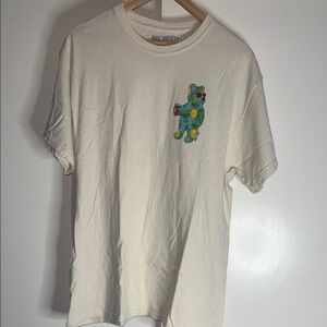 Riot Society Cream Tee with Vibrant Bear Graphic